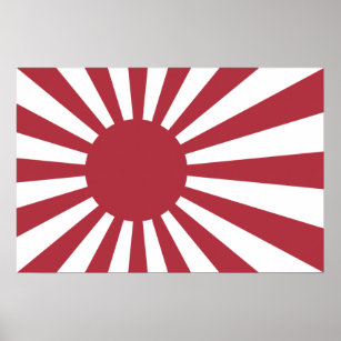Japan Imperial steigende Sonnenflagge, Edo to W2 Poster