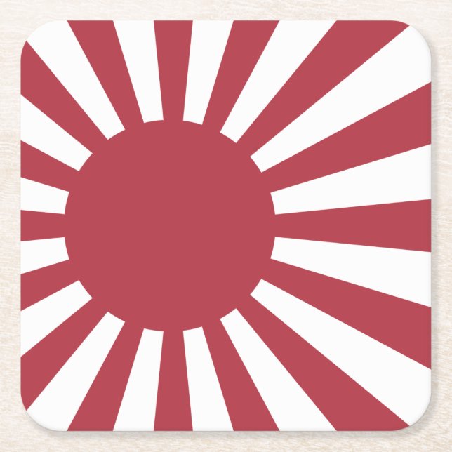Japan Imperial steigende Sonnenflagge, Edo to W2 Rechteckiger Pappuntersetzer (Vorderseite)