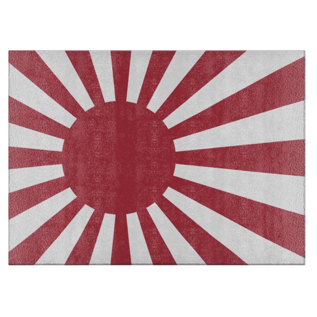 Japan Imperial steigende Sonnenflagge, Edo to W2 Schneidebrett (Vorderseite)
