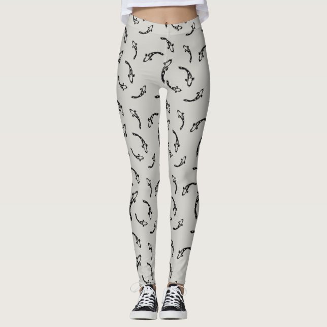 Japan inspiriert Koi-Muster Leggings (Vorderseite)