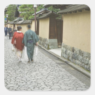 Japan, Ishikawa, Kanazawa, Buke Yashiki-Distrikt Quadratischer Aufkleber