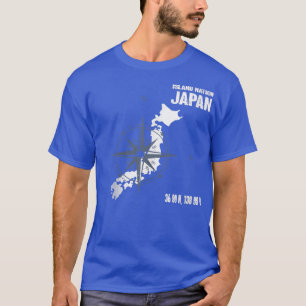 Japan Island Staat mit Karte und Kompass T-Shirt