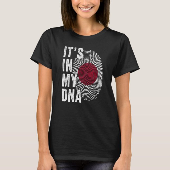 Japan ist in meiner DNA Niedlicher japanischer Fin T-Shirt (Vorderseite)