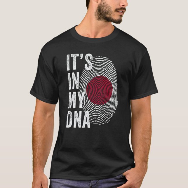 Japan It's In My DNA Cute Japanese Fingerprint Nip T-Shirt (Vorderseite)