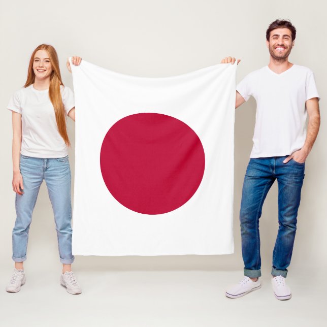 Japan - japanische Flagge - Hinomaru Fleecedecke (Beispiel)