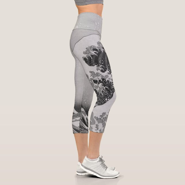 Japan - Japanische Kunst (Große Welle vor Kanagawa Capri Leggings (Rechts)