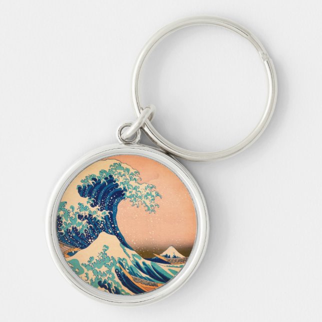 Japan - Japanische Kunst (Große Welle vor Kanagawa Schlüsselanhänger (Vorne)