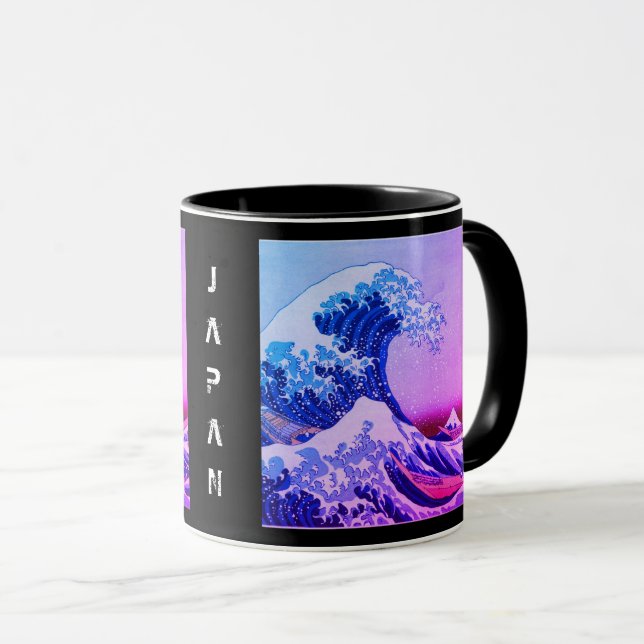 Japan - Japanische Kunst (Große Welle vor Kanagawa Tasse (VorderseiteRechts)