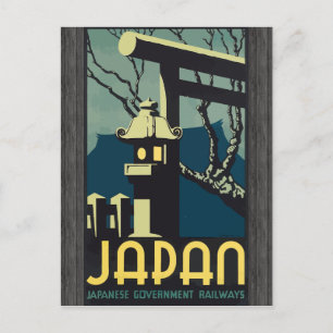 Japan Japanische Staatsbahnen, Vintage Postkarte