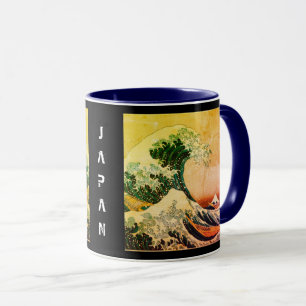Japan - japanische Vintage-Kunst (Die große Welle Tasse