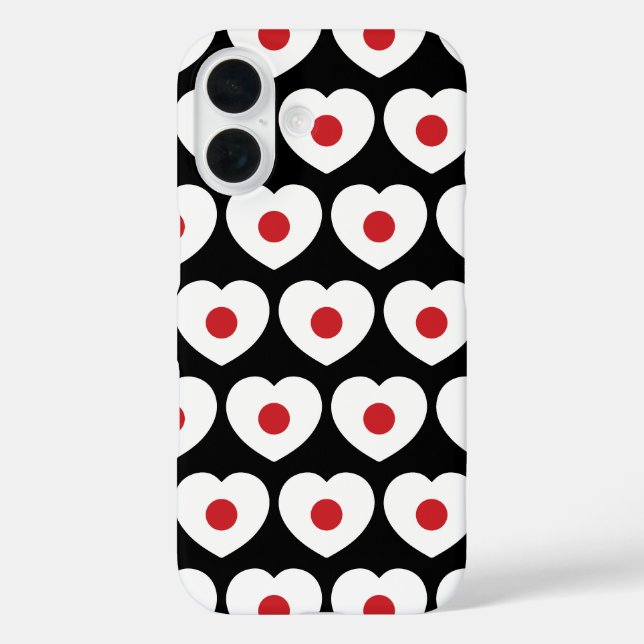 Japan | Japanisches Flaggenherz Case-Mate iPhone Hülle (Rückseite)