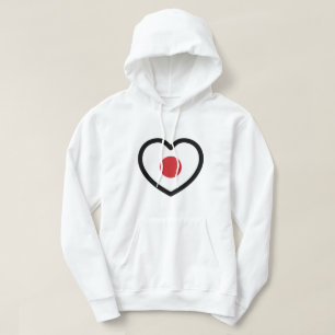 Japan   Japanisches Flaggenherz Hoodie