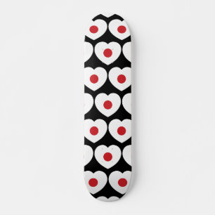 Japan   Japanisches Flaggenherz Skateboard