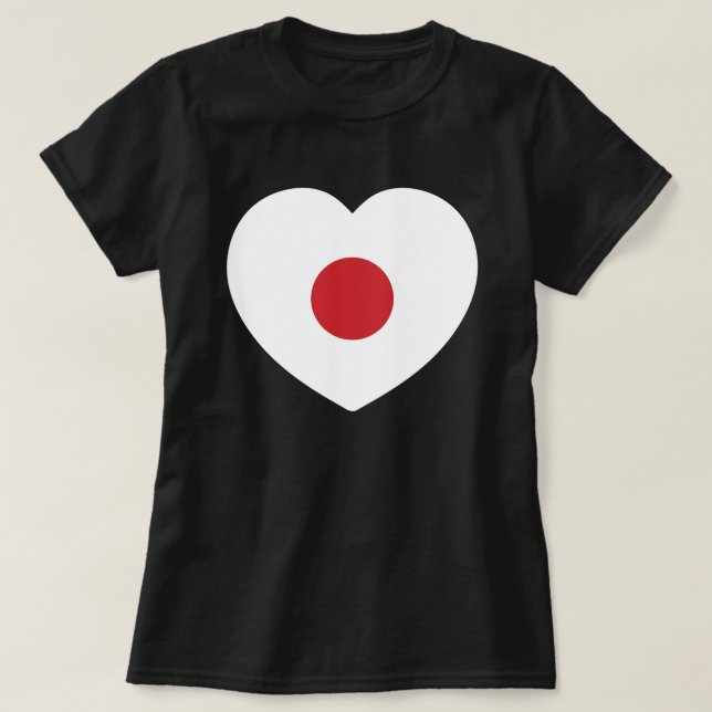 Japan | Japanisches Flaggenherz T-Shirt (Design vorne)