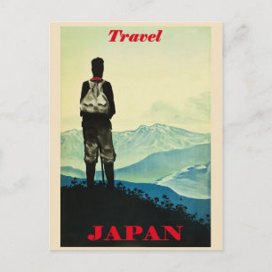 Japan Japanisches Vintage-Reiseposter Postkarte