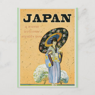 Japan Japanisches Vintage-Reiseposter Postkarte