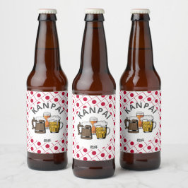 JAPAN Kanpai 乾 杯 Japanisch Bierflaschenetikett