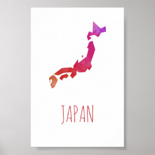 Japan-Karte Poster
