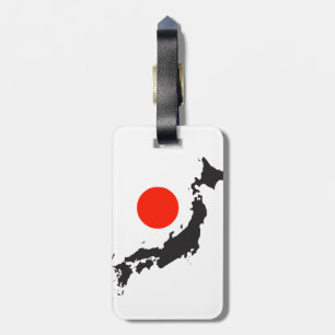 Japan-Karten-Kontur und -kreis Gepäckanhänger