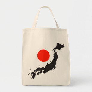 Japan-Karten-Kontur und -kreis Tragetasche