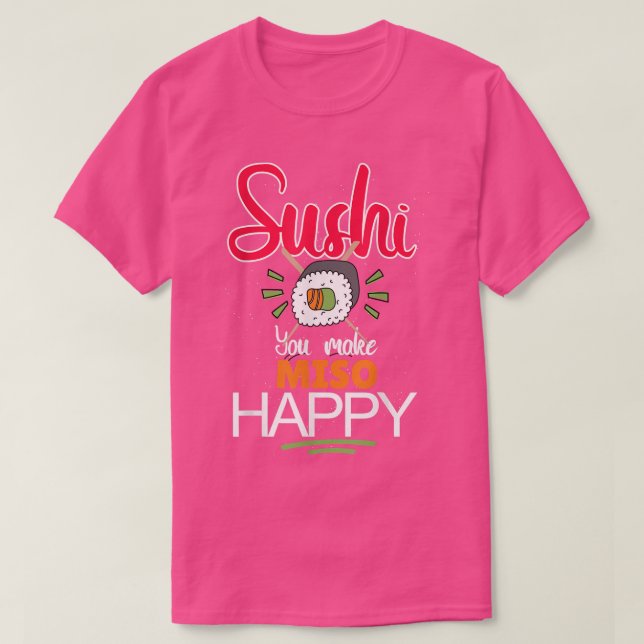 Japan Kawaii Fish Food Liebe Maki Asia Sushi T-Shi T-Shirt (Design vorne)