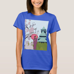 Japan Kirschblüten Geisha Kimono T-Shirt