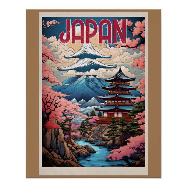 Japan, Kirschblüten, Poster (Vorderseite)