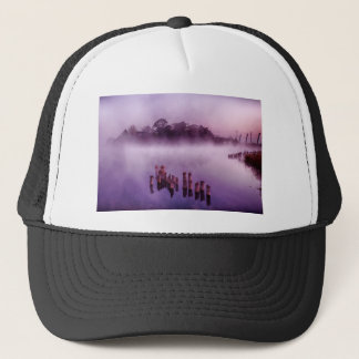 Japan Kumamoto Floating Island Fog Lake Morning Truckerkappe
