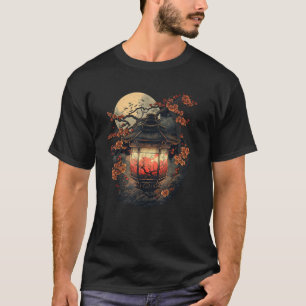 Japan Kunst Japanische Pagode Laterne Sakura Blüte T-Shirt
