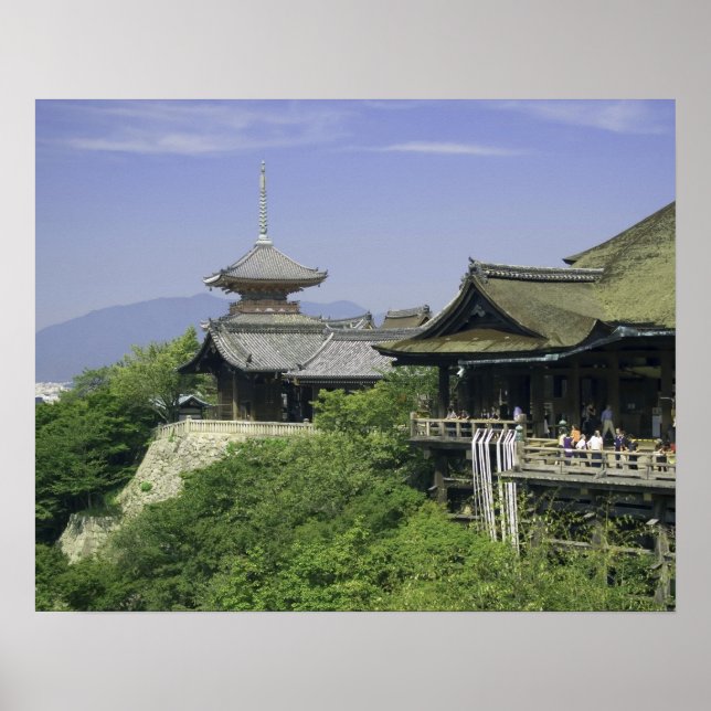 Japan, Kyōto, der Blick aus dem Tempel Kiyomizu Poster (Vorne)