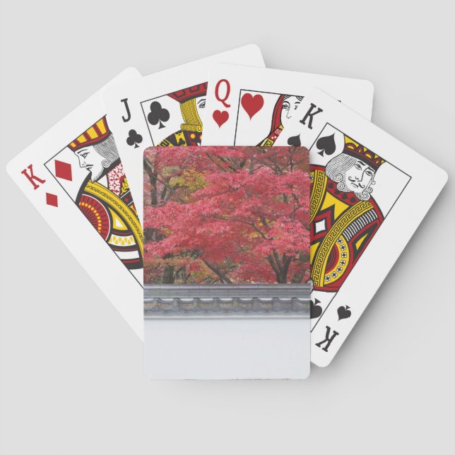 Japan, Kyoto, Herbstfarbe im Eikando-Tempel Spielkarten (Rückseite)