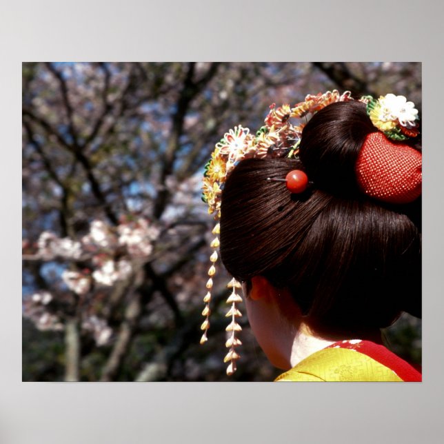 Japan, Kyoto. Hinteransicht nah-up von geisha's Poster (Vorne)