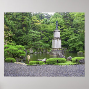 Japan, Kyoto, Scilent Stone Garden Poster