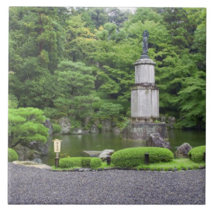 Japan, Kyoto, Stiller Steingarten Fliese