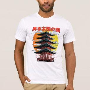 Japan, Land der aufgehenden Sonne Tempel Logo T-Shirt