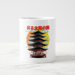 Japan, Land des aufgehenden Sonnentempel-Logos Jumbo-Tasse