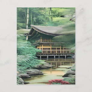 Japan Landschaft Grafik Postkarte