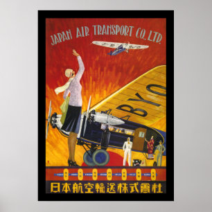 Japan - Luftverkehr Poster