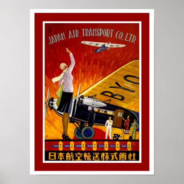 Japan - Luftverkehr Poster (Vorne)