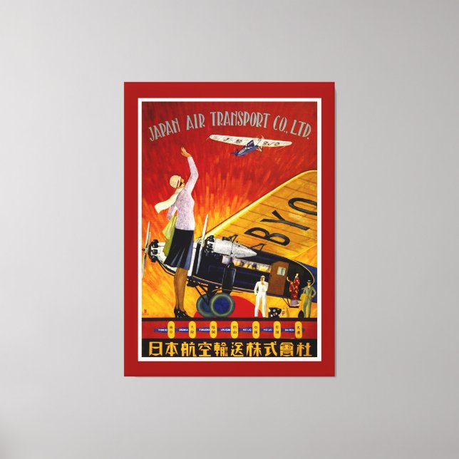 Japan Luftverkehr - XL Leinwanddruck (Vorderseite)