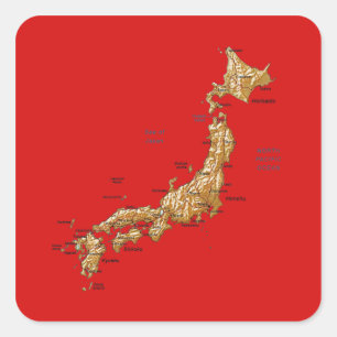 Japan Map Aufkleber