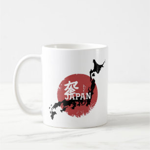 Japan Map Rising Sun - Japanische Kultur Kaffeetasse