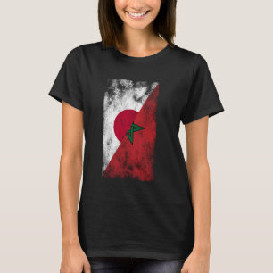 Japan Marokko Flaggen - Japanisch-marokkanisch T-Shirt