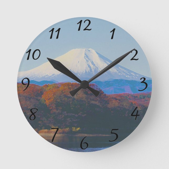 Japan-Mauer Runde Wanduhr (Vorderseite)