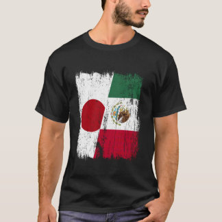 Japan Mexiko Halbflagge Japanisch Mexikanisches Er T-Shirt