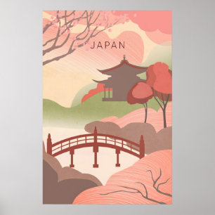 Japan Minimal Reiseplakat Poster