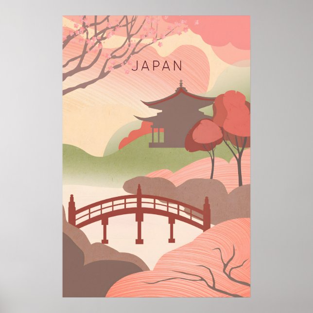 Japan Minimal Reiseplakat Poster (Vorne)