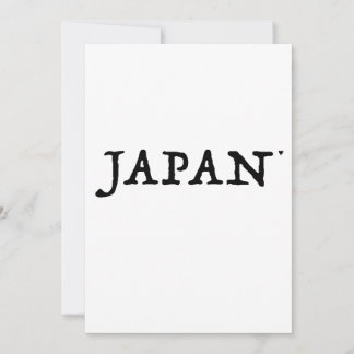 Japan - minimalistic typography card karte