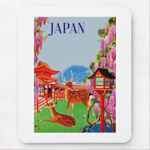 Japan mit Hirsch Mousepad