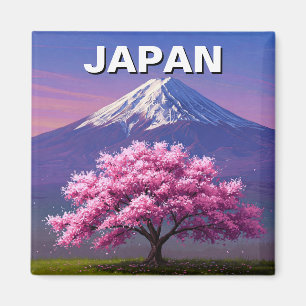 Japan Mount Fuji Fujisan Cherry Blüten Postkarte Magnet